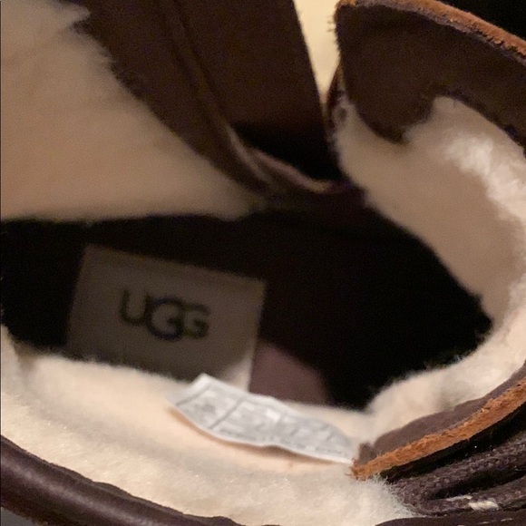 UGG HAPSBURG HIKER Brown Leather Lace-Up Boots brand new NO ORIGINAL BOX - Picture 13 of 15
